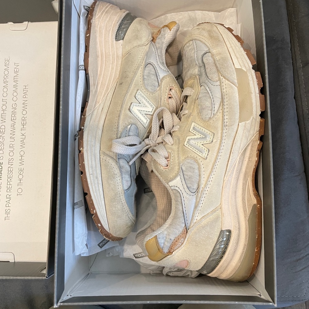New Balance Made US 992 Sneakers raw silk maple sugar cork